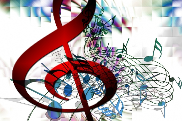 chiave di violino e note