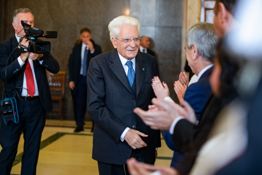 l'arrivo del Presidente Mattarella