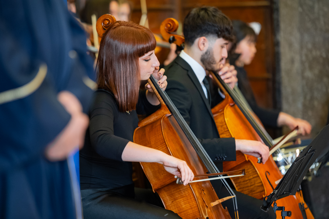 musicisti che suonano durante la cerimonia
