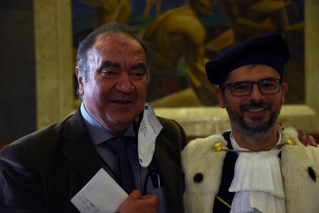 il Rettore col Maestro Stefano Ragni