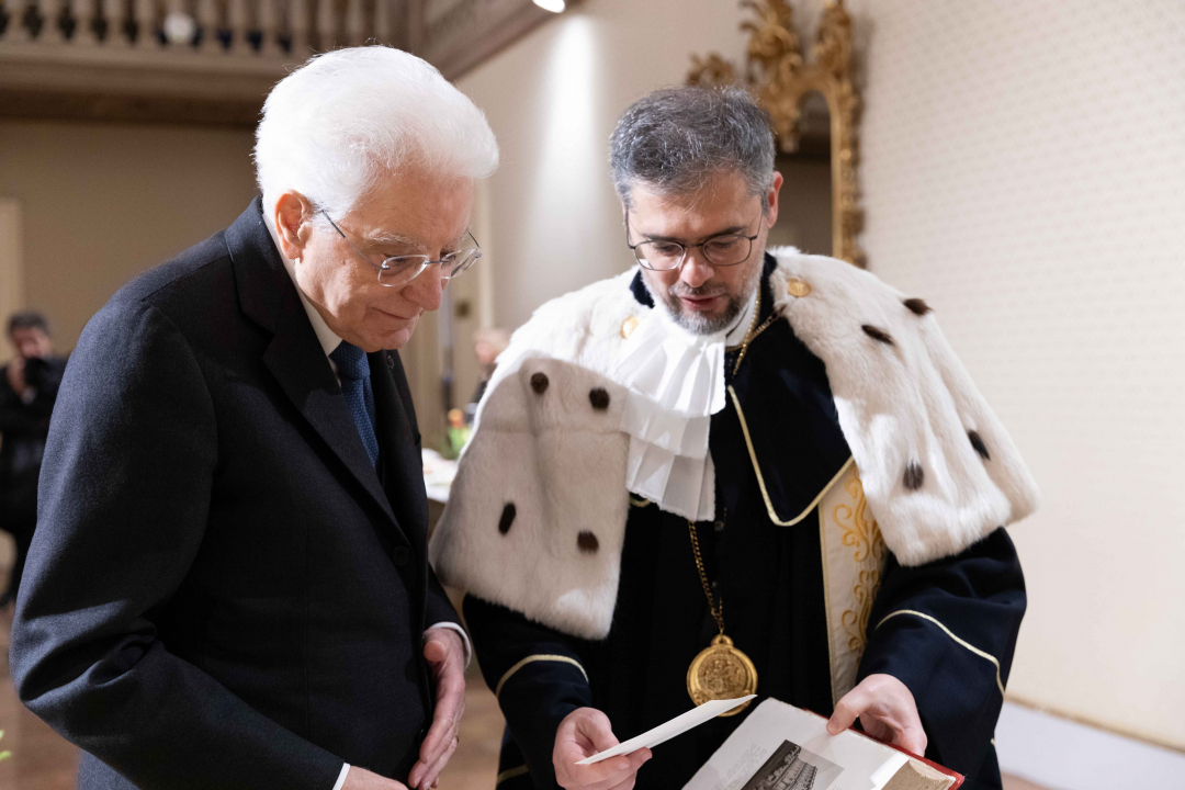 il Presidente Mattarella col Rettore De Cesaris