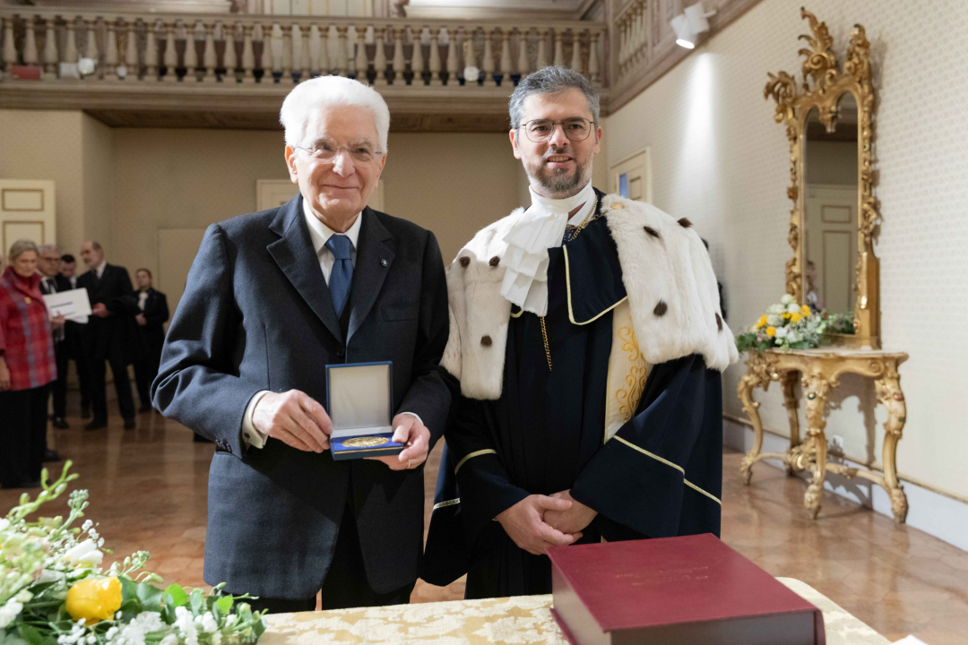 il Presidente Mattarella col Rettore De Cesaris