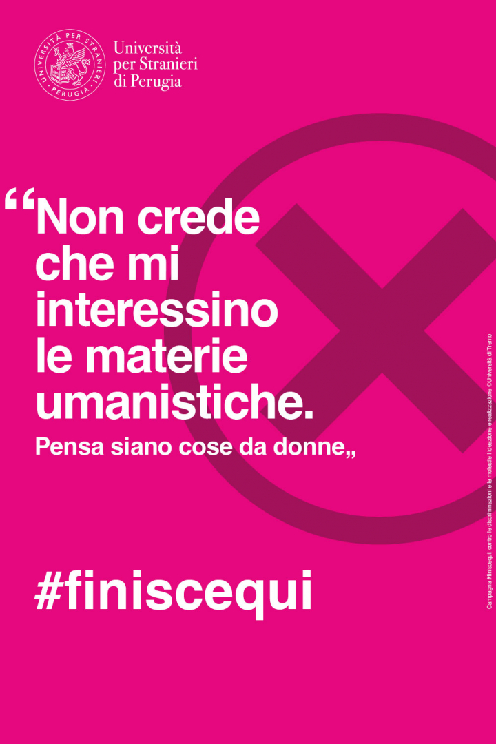 Non crede che mi interessino le materie umanistiche. Pensa siano cose da donne